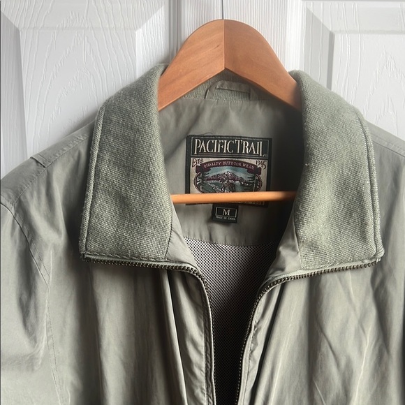 Men’s Pacific Trail Vintage Jacket Green Zip-Up Jacket Size Medium - Picture 8 of 9